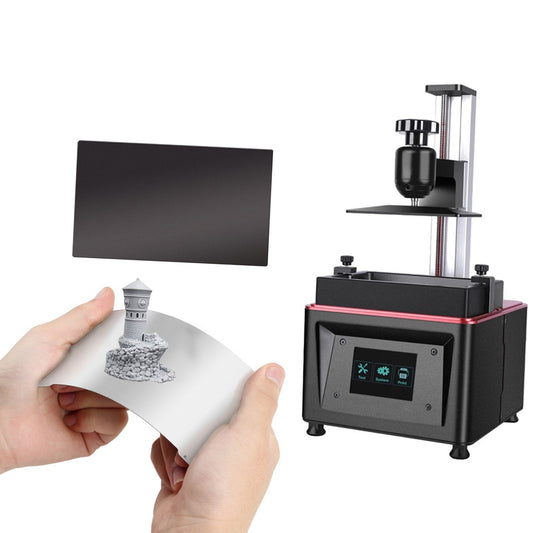 Resin 3D Printer Build Plate Flexible Spring Steel Plate and Magnetic Base Sheet Sticker with Adhesive for ANYCUBIC Photon/Photon S/Mono SE/QIDI 3D Shadow 5.5S - Style 2/135 x 80mm