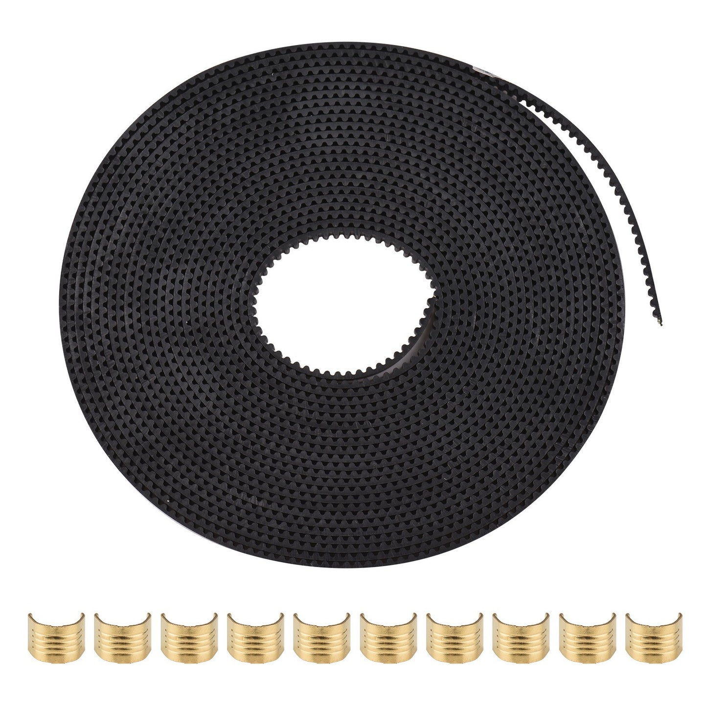 3D Printer Accessory 2GT Timing Belt with 10 Brass Copper Buckle for Creality Ender-3 Ender-3 Pro Printer Rubber Reinforced Belt for Inkjet Printer Transfer Machine Glue Machine - Brown