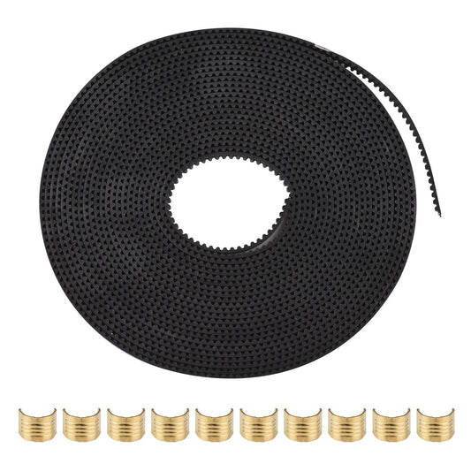 3D Printer Accessory 2GT Timing Belt with 10 Brass Copper Buckle for Creality Ender-3 Ender-3 Pro Printer Rubber Reinforced Belt for Inkjet Printer Transfer Machine Glue Machine - Brown