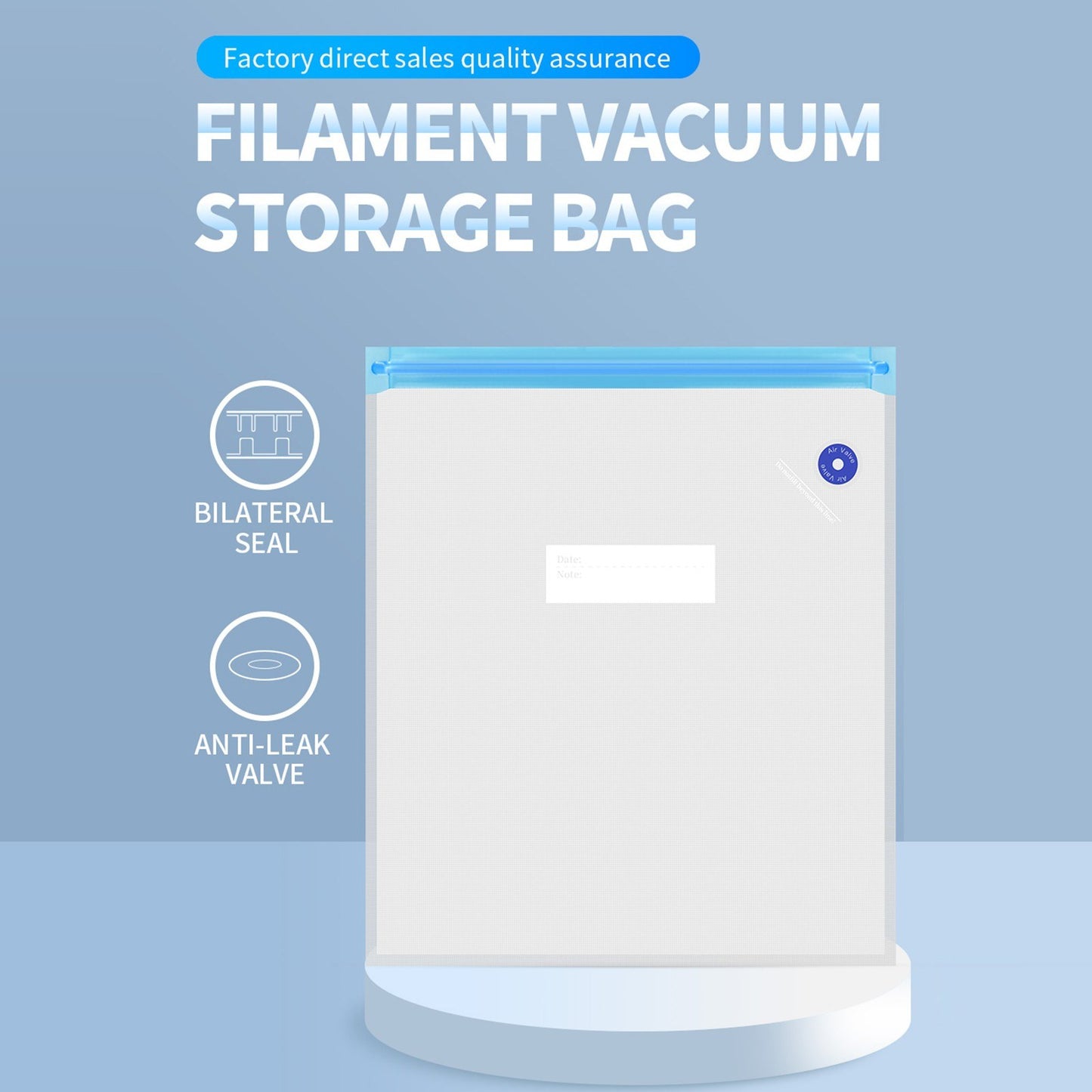 Reusable 3D Printer Filament Compression Storage Bag Vacuum Sealed Humidity Resistant Dry Bags with Manual Air Pump Sealing Clip for PLA ABS Nylon Wood TPU - Transparent/10Pcs