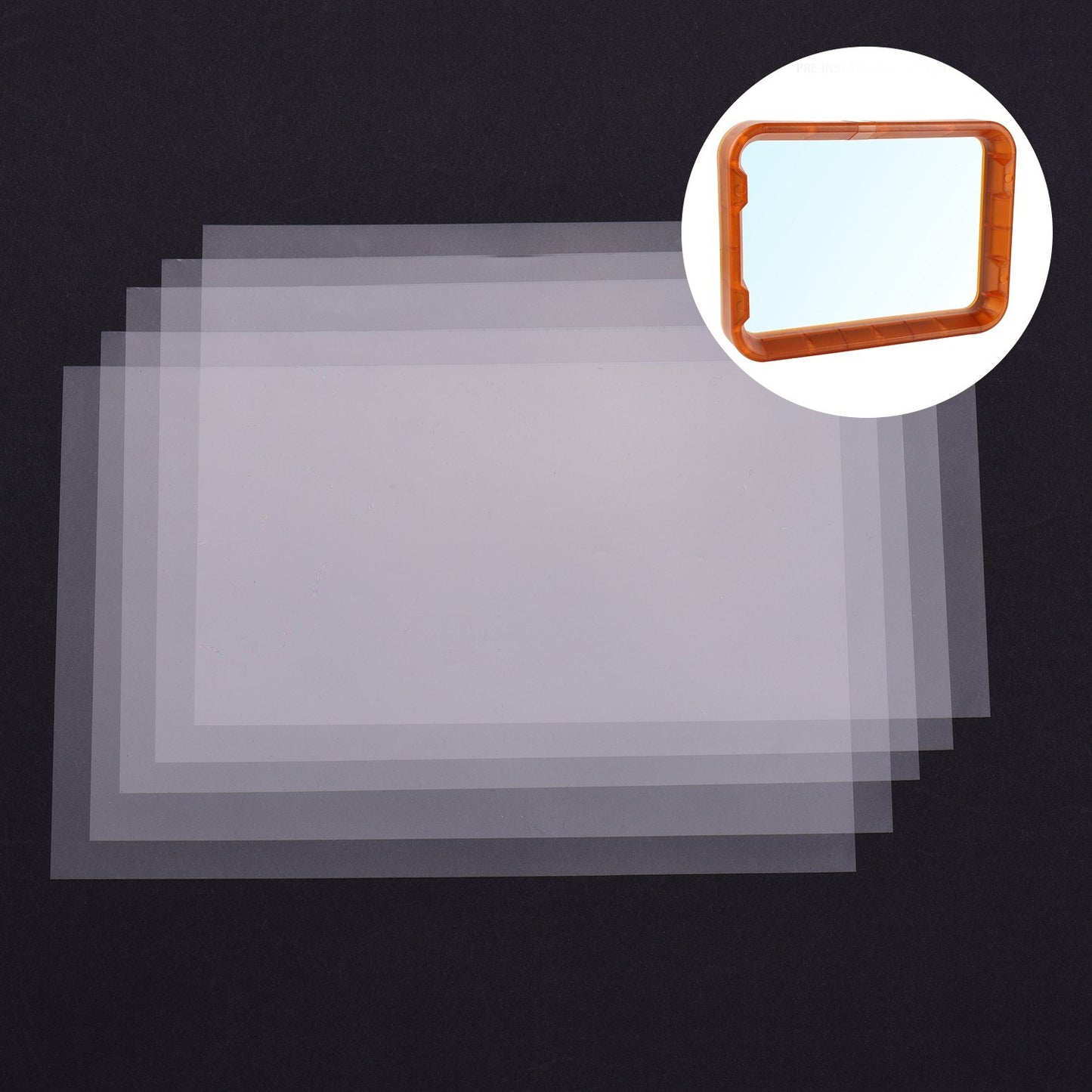 5Pcs Professional Light-Curing 200*140mm FEP Release Film Sheet 0.1mm Thickness High Transmittance Heat Resistant for Photon SLA DLP Resin 3D Printer - Transparent/Style 1