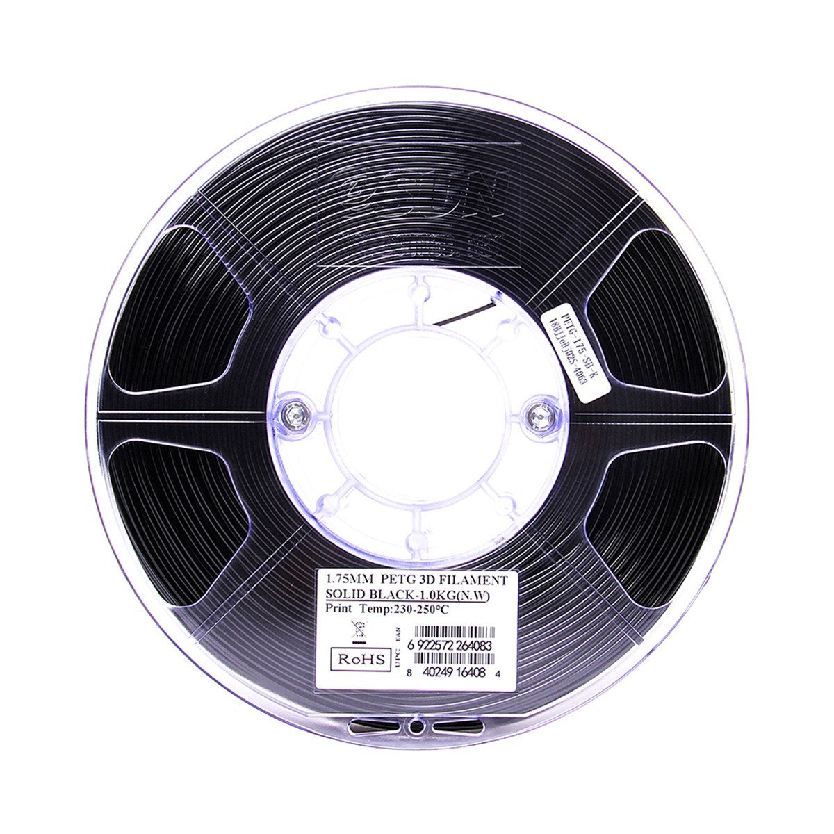 Esun PETG 1.75mm 3D Printer Filament Printing Consumables +/- 0.05mm 1kg (2.2lb) Spool Material Refills - Black