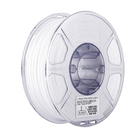 Esun PETG 1.75mm 3D Printer Filament Printing Consumables +/- 0.05mm 1kg (2.2lb) Spool Material Refills - White