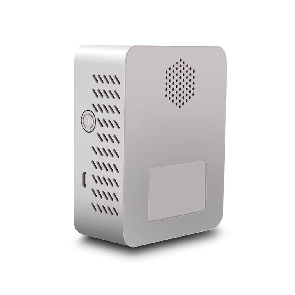 Household Air Quality Detector Multifunctional CO2 Tester Air Quality Monitor with Carbon Dioxide TVOC HCHO Value Electricity Quantity Temperature Humidity Display Function - White