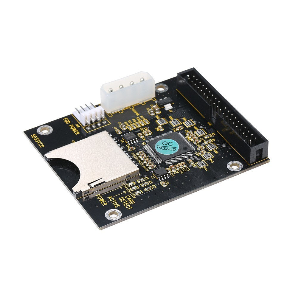 5V SD Memory Card to IDE 3.5in 40 Pin Disk Driver Converter Board Riser Card SD to ATA IDE Adapter Support Up to 128GB SDXD Card
