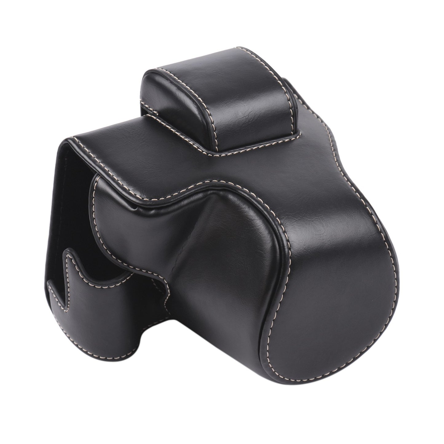 Vintage PU Leather Camera Case Protective Camera Bag with Strap Replacement for Canon EOS M5 M50 M50II - Black