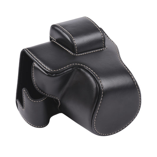 Vintage PU Leather Camera Case Protective Camera Bag with Strap Replacement for Canon EOS M5 M50 M50II - Black