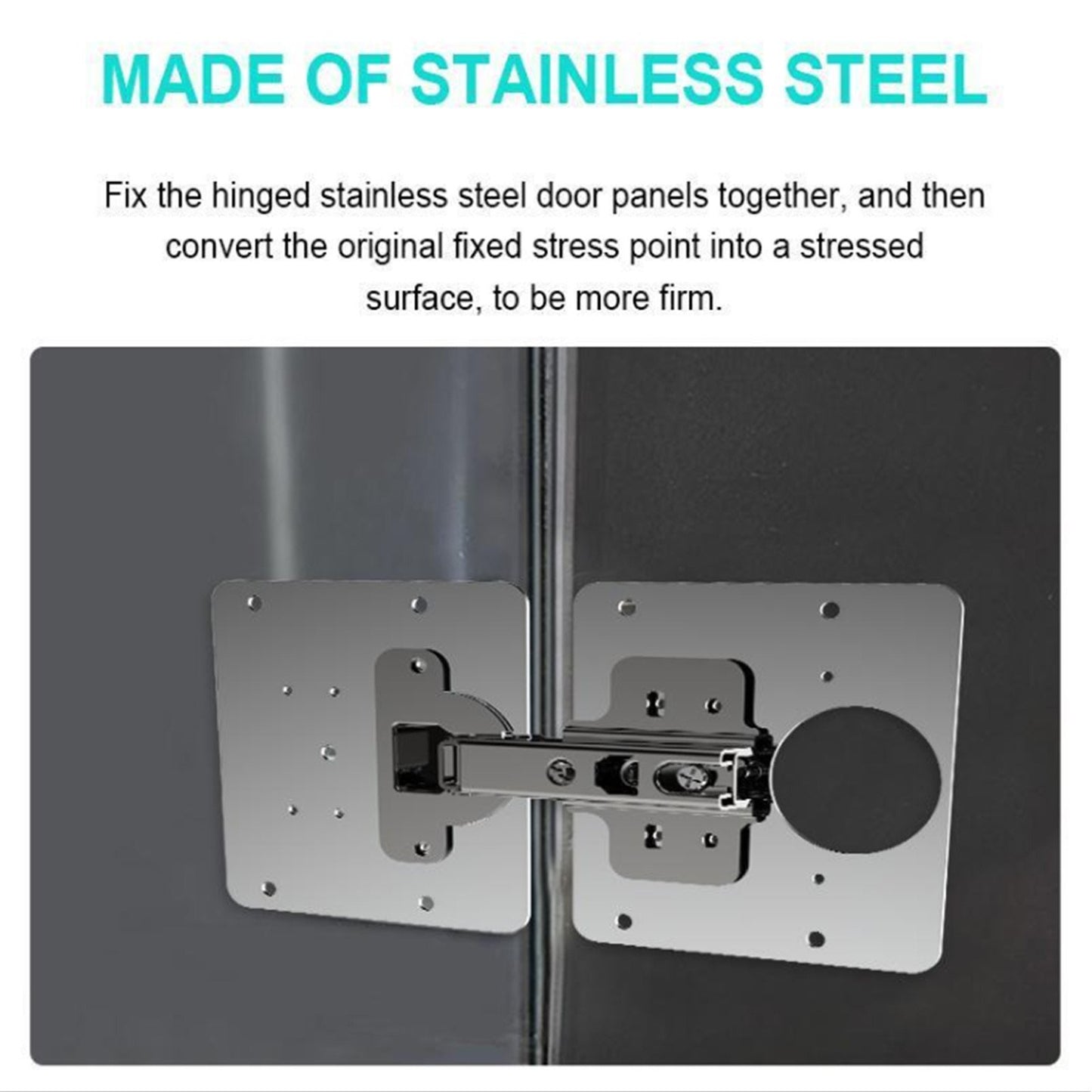 1PC Cabinet Door Hinge Repair Plate Kitchen Cupboard Door Hinge Repair Kit with 4 Screws for Furniture Cabinet Drawer Window