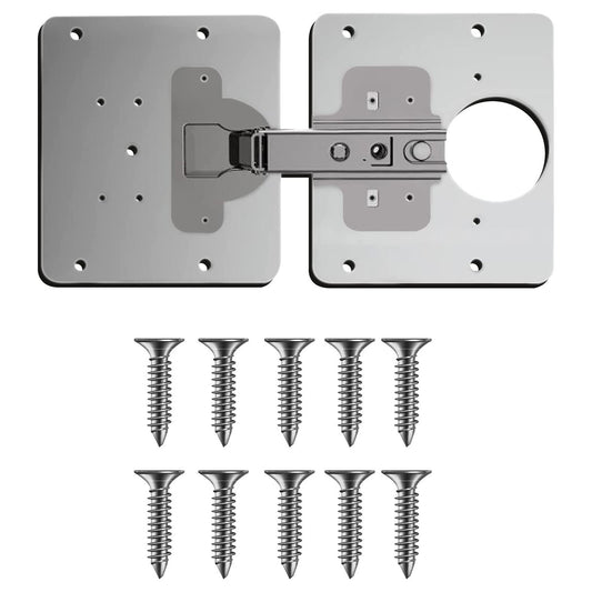 1Set Cabinet Door Hinge Repair Plate Kitchen Cupboard Door Hinge Repair Kit with 4 Screws for Furniture Cabinet Drawer Window