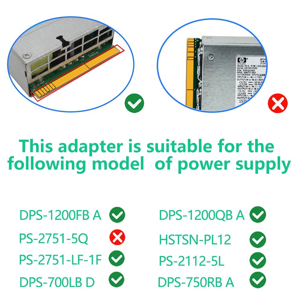 64Pin to 6Pin Adapter Board 6Pin Graphics Card Power Supply Board with 12PCS 6Pin Power Connector with LED Voltage Display - Green
