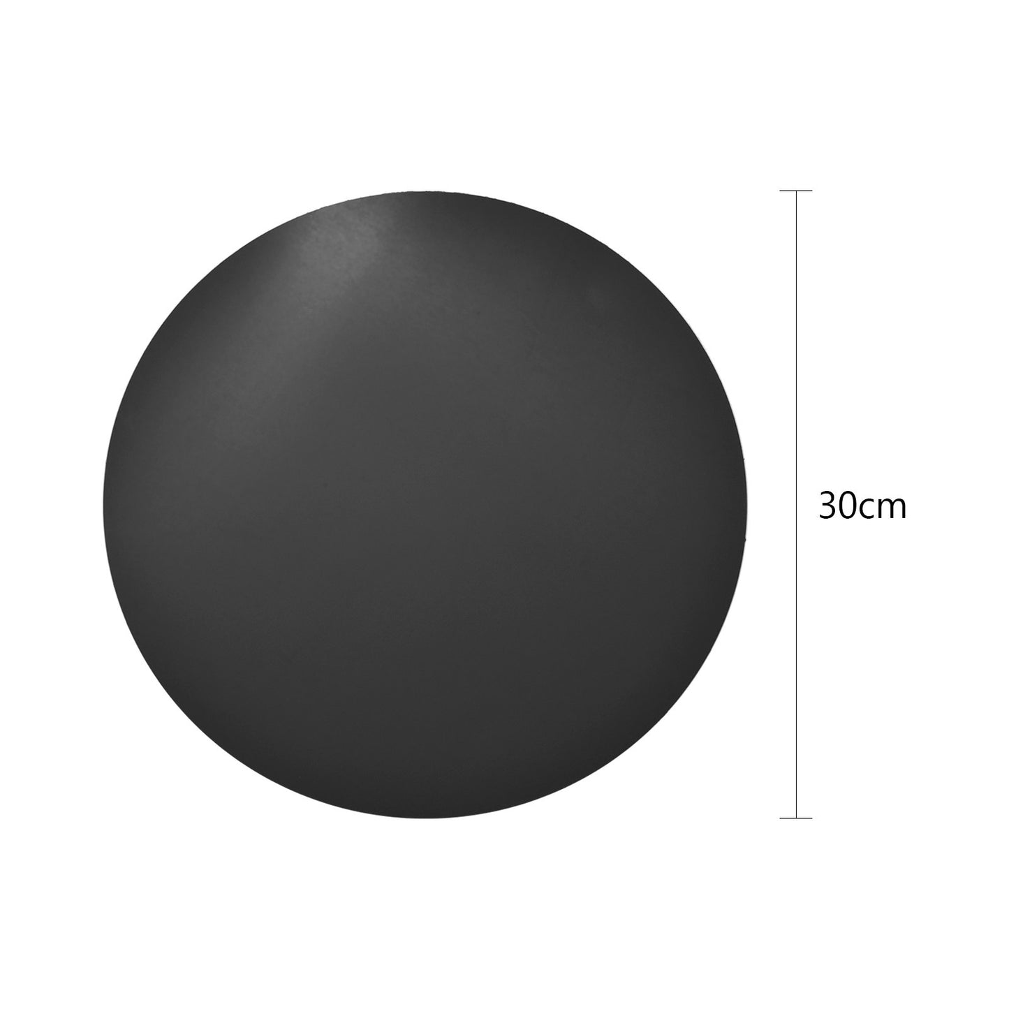 30X30cm Round Acrylic Sheet Reflection Board Photography Background Boards for Product Jewelry Watches Still Life Photography - Black/White/2PCS