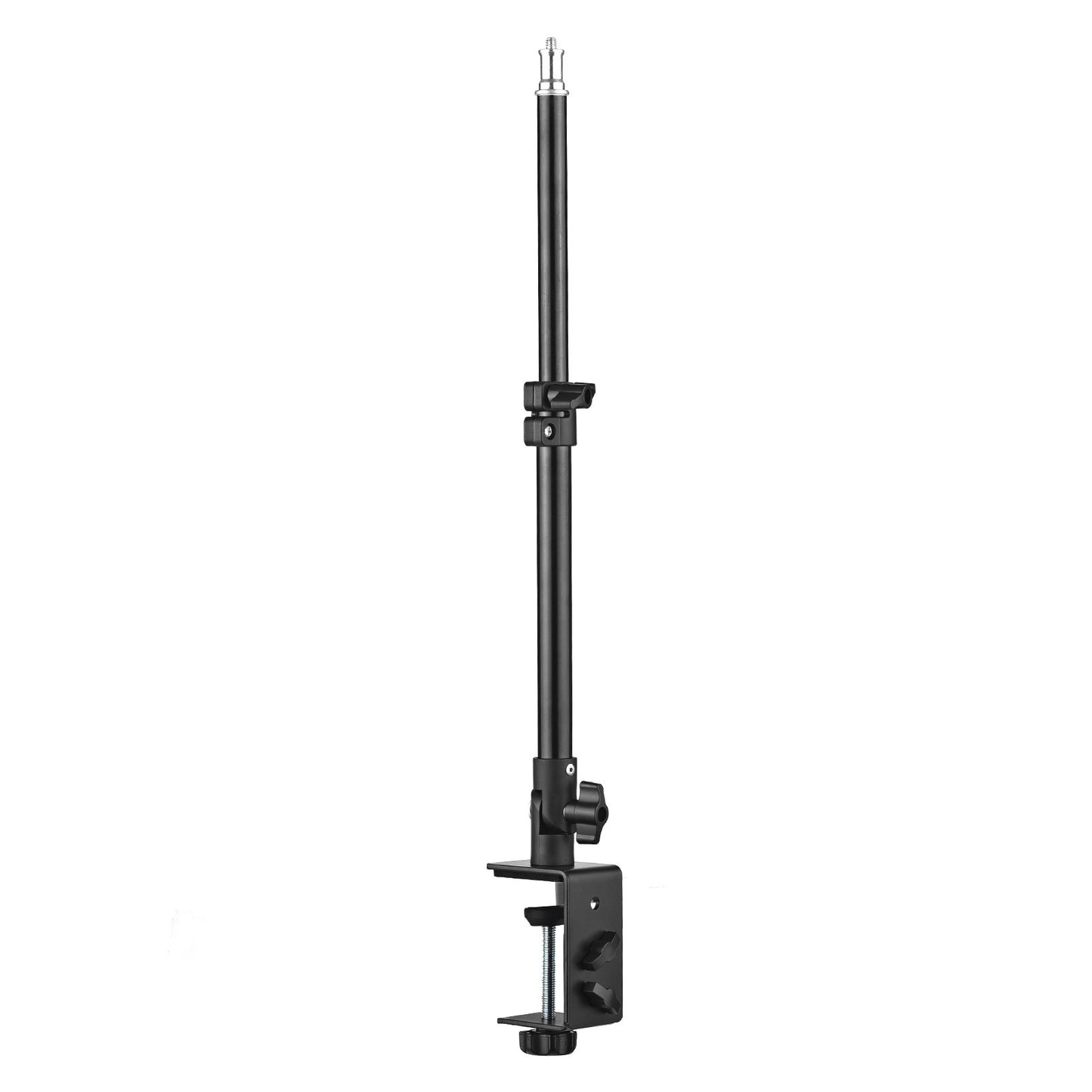 Multifunctional Universal Aluminum Alloy C Clamp + Adjustable Tripod Extension Rod with 1/4 inch Screw Adjustable Length Angles 28-46cm for Camera Photography