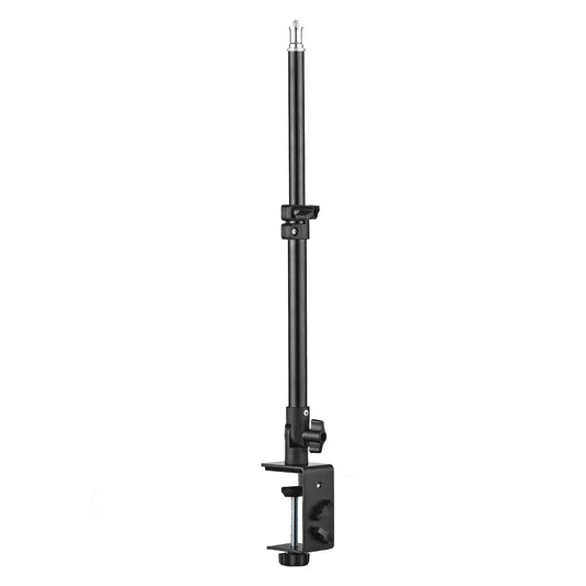 Multifunctional Universal Aluminum Alloy C Clamp + Adjustable Tripod Extension Rod with 1/4 inch Screw Adjustable Length Angles 28-46cm for Camera Photography