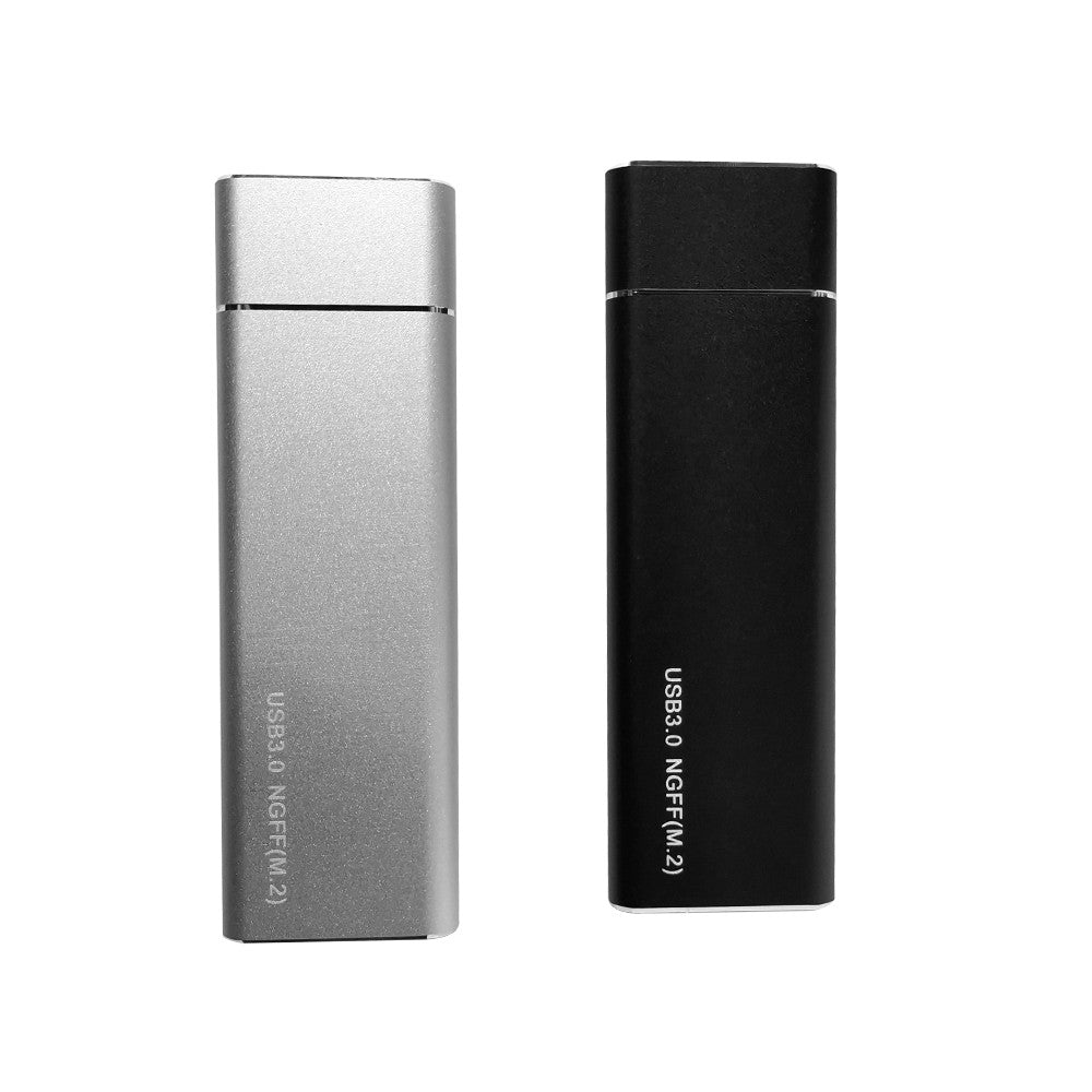 M.2 NGFF Aluminum USB3.0 to NGFF External Hard Disk Case SSD Tool-Free Enclosure Reader Support B-key SATA SSD - Silver