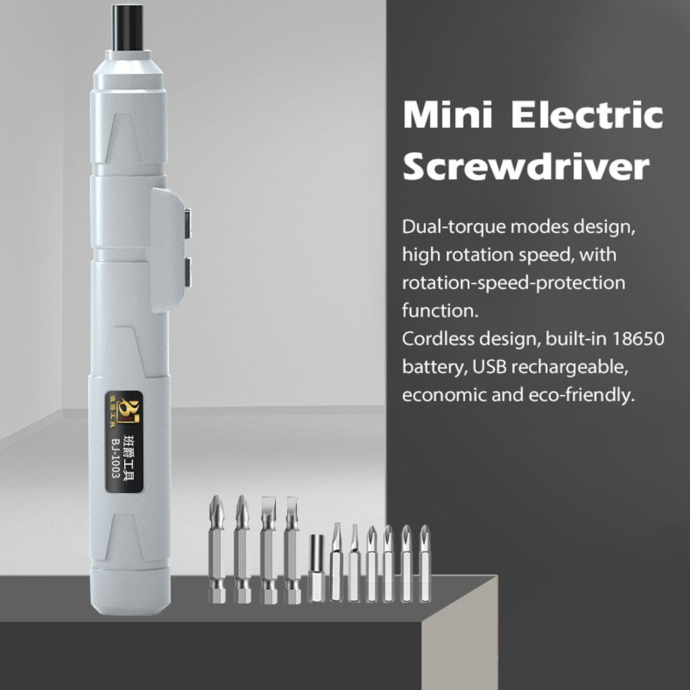 12Pcs Cordless Electric Screwdriver Kit USB Rechargeable 1100mAh Battery 3.6V Automatic Screwdriver