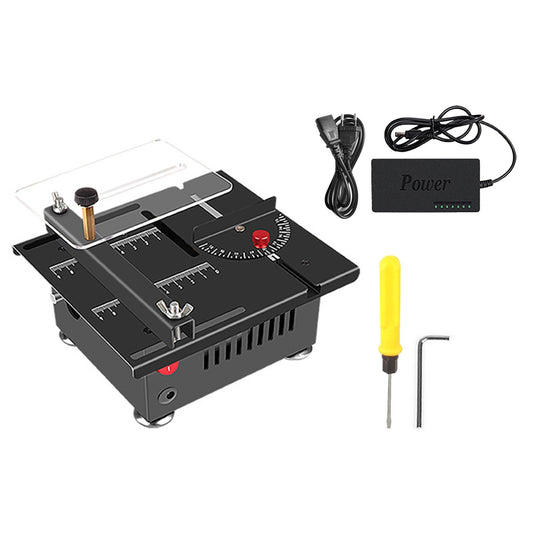 Table Saw Cutting Set 100W Mini Table Saw with 16mm Cutting Depth and Blade Flexible Shaft - EU Plug/Type 2/Non-liftable Blade