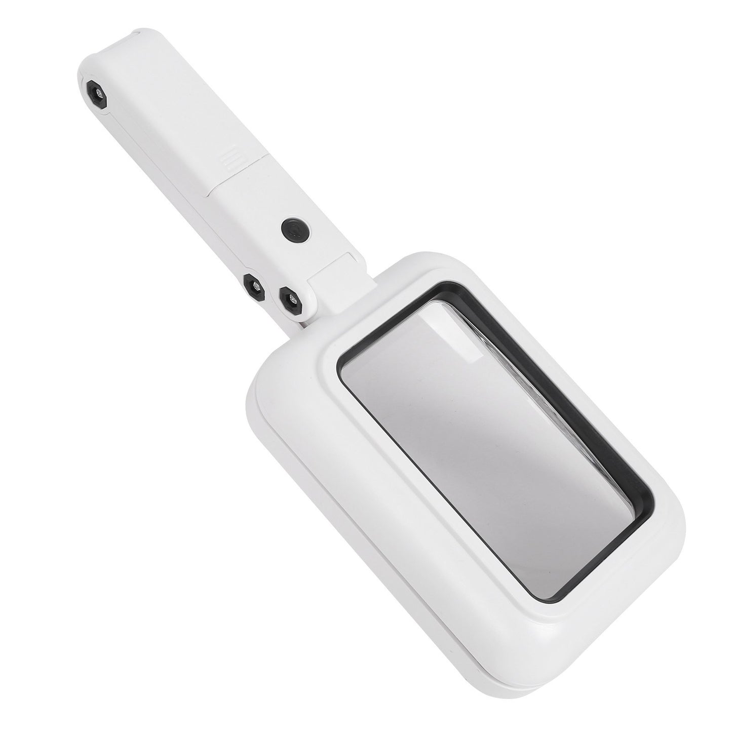 Handheld Large Reading Magnifier 3X Desktop Lighted Magnifying Glass with Cold and Warm Lights for Hobby Crafts Tasks