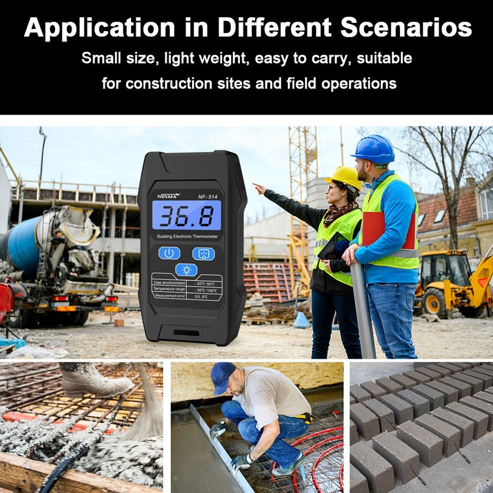 NF-514 Building Temperature Tester High Accuracy Electronic Temperature Meter with LCD Display