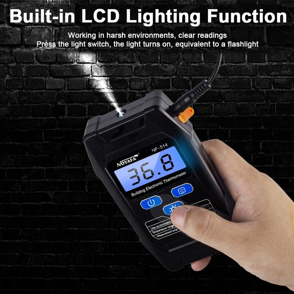 NF-514 Building Temperature Tester High Accuracy Electronic Temperature Meter with LCD Display