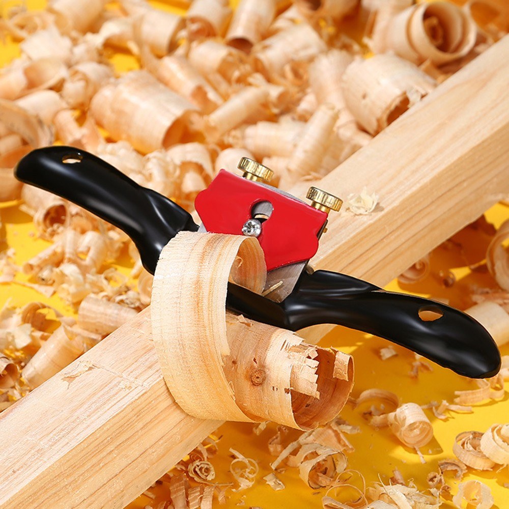 9 Inch Adjustable Spokeshave with Flat Base and Metal Blade Wood Working Hand Tool
