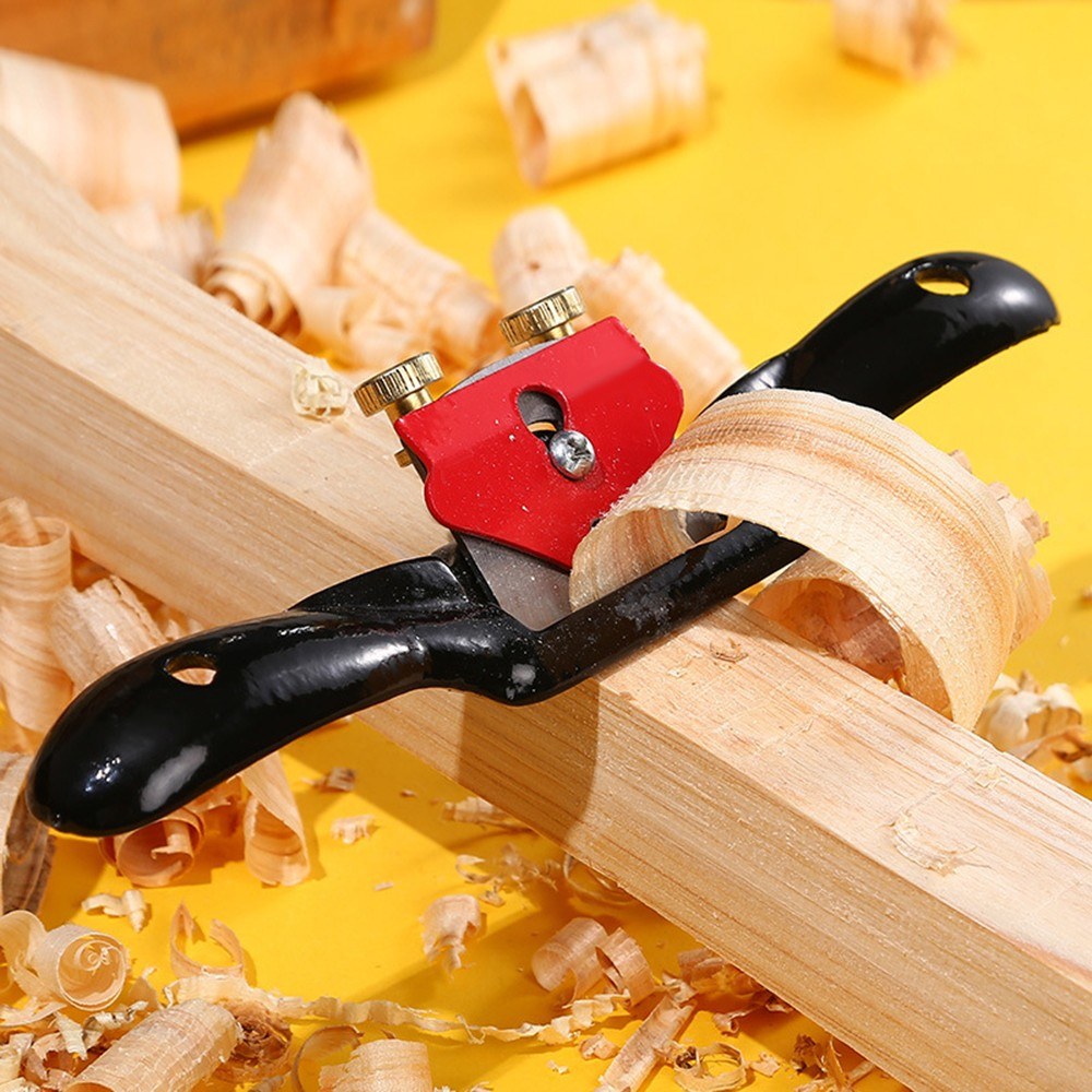 9 Inch Adjustable Spokeshave with Flat Base and Metal Blade Wood Working Hand Tool