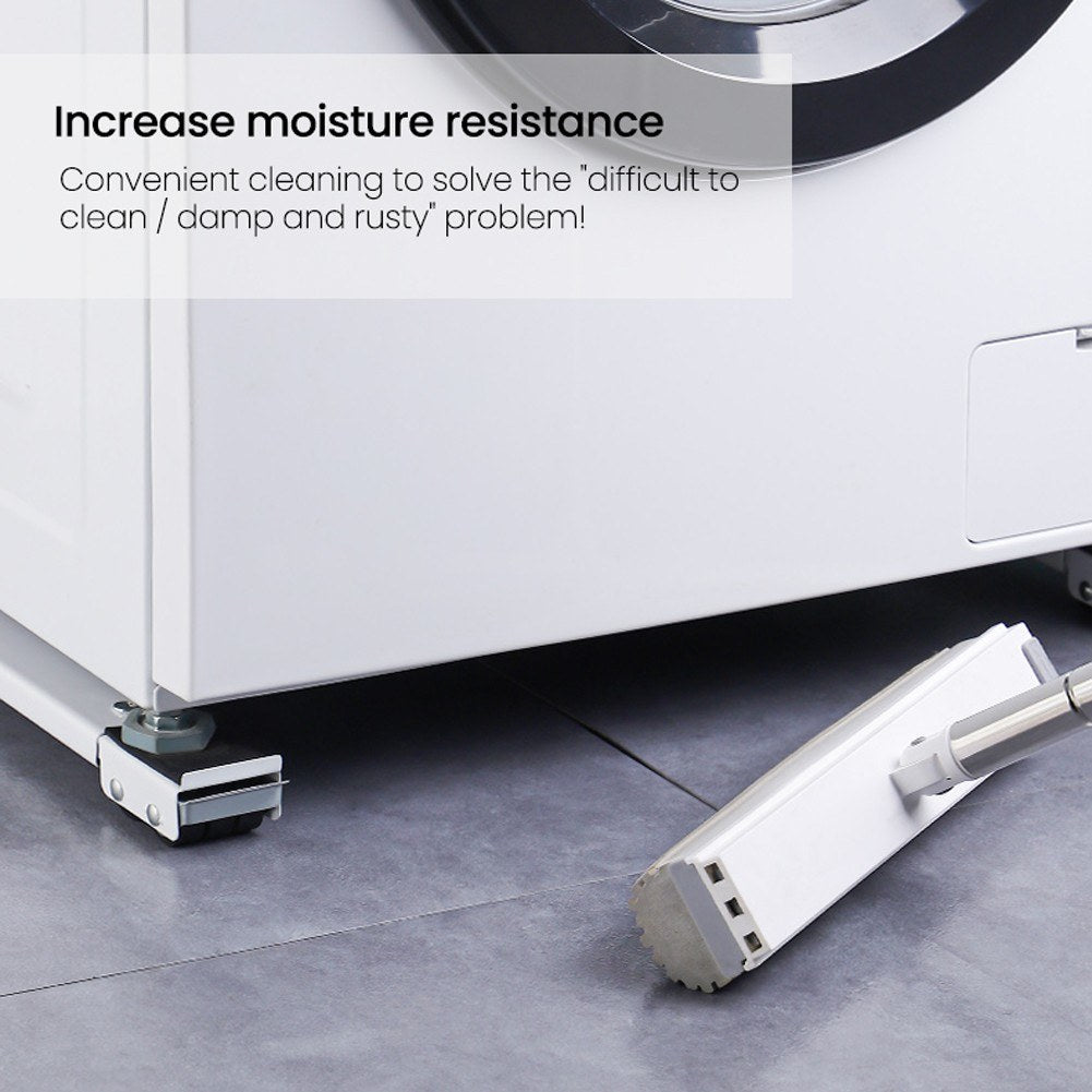 1 Pair Drum Washing Machine Refrigerator Base Furniture Dolly Mobile Roller Extendable Roller Mover for Appliance Dryer Fridge - Grey