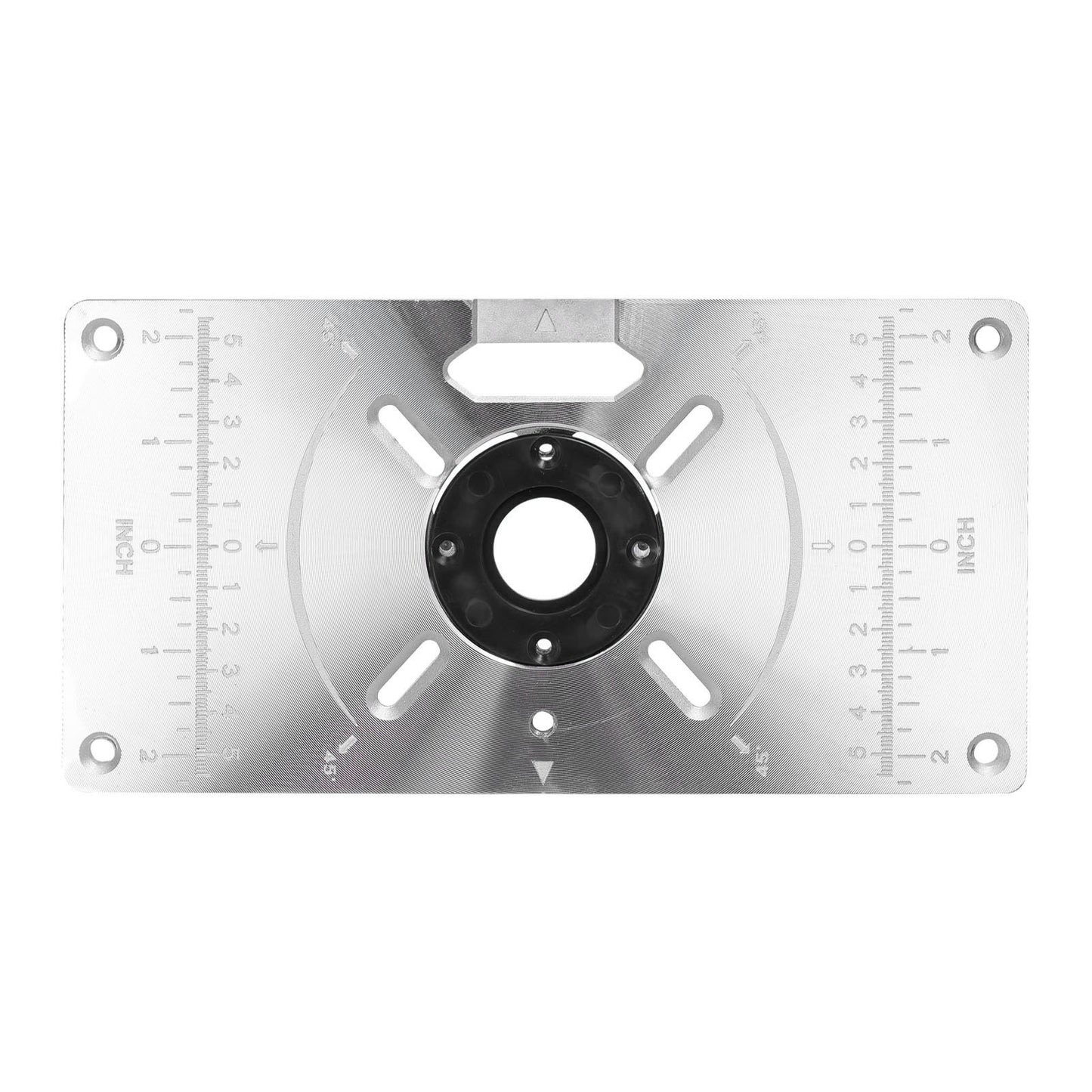 Aluminum Router Table Insert Plate with 4 Rings for Popular Trimmers Routers DIY Woodworking - Red