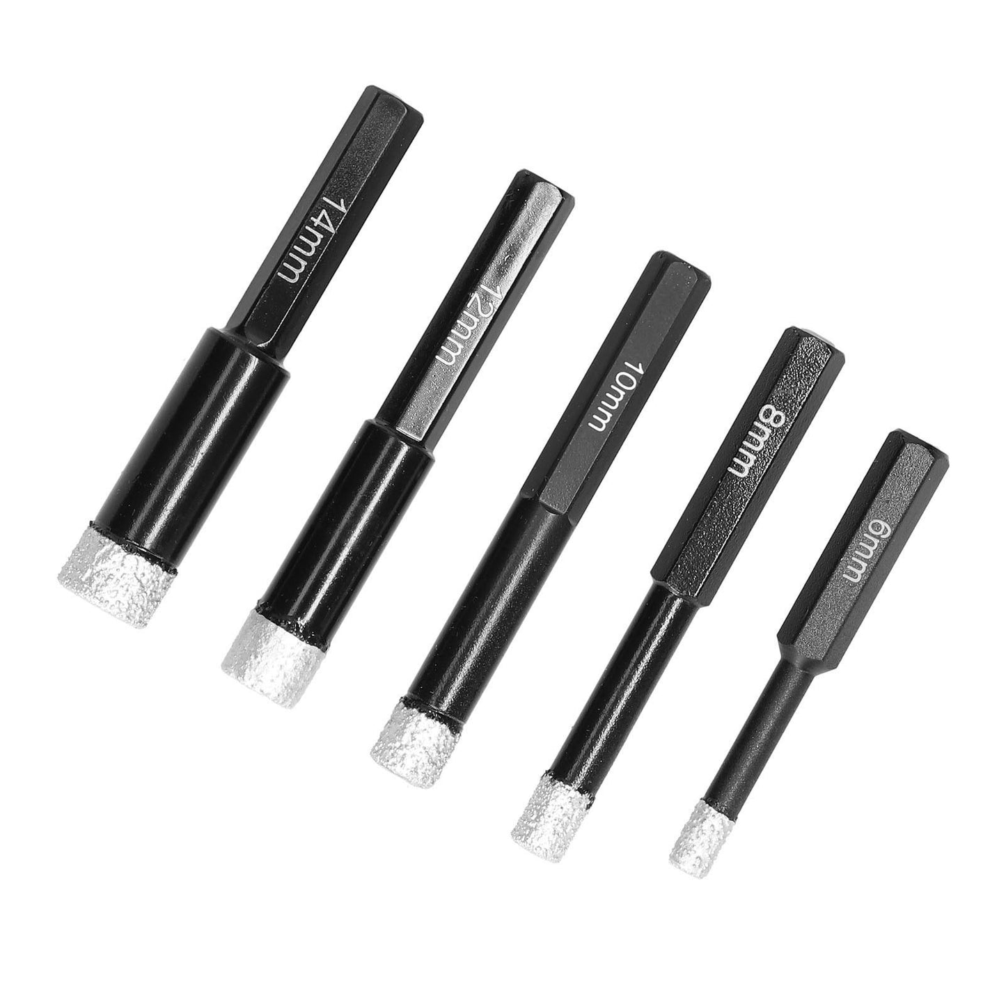 Dry Drill Bit Brazed Welding Diamond Ceramic Vitrified Polished Glazed Tile Archaized Brick Marble Holes Drilling Accessory - 14mm