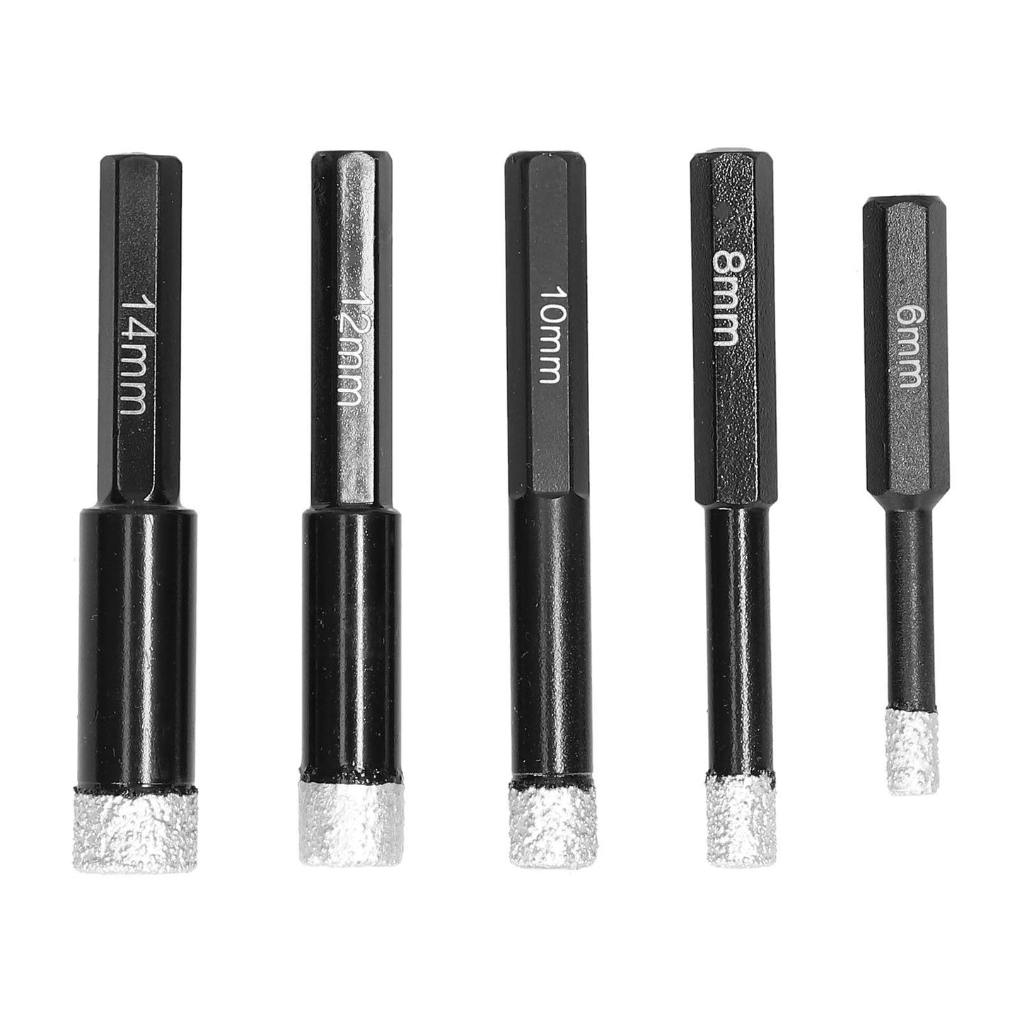 Dry Drill Bit Brazed Welding Diamond Ceramic Vitrified Polished Glazed Tile Archaized Brick Marble Holes Drilling Accessory - 6mm