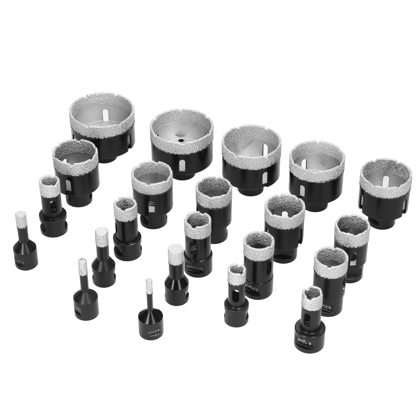 Dry Vacuum Brazed Welding Diamond Core Drill Bit Marble Ceramic Tile Wall Brick Holes Drilling Accessory - 12mm