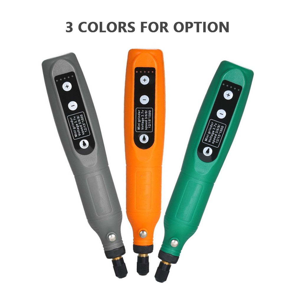 3.7V Cordless Rotary Tool 5 Variable Speed Li-Ion Power USB Charging Accessories Kit for Carving Engraving Sanding Polishing and Cutting - Orange