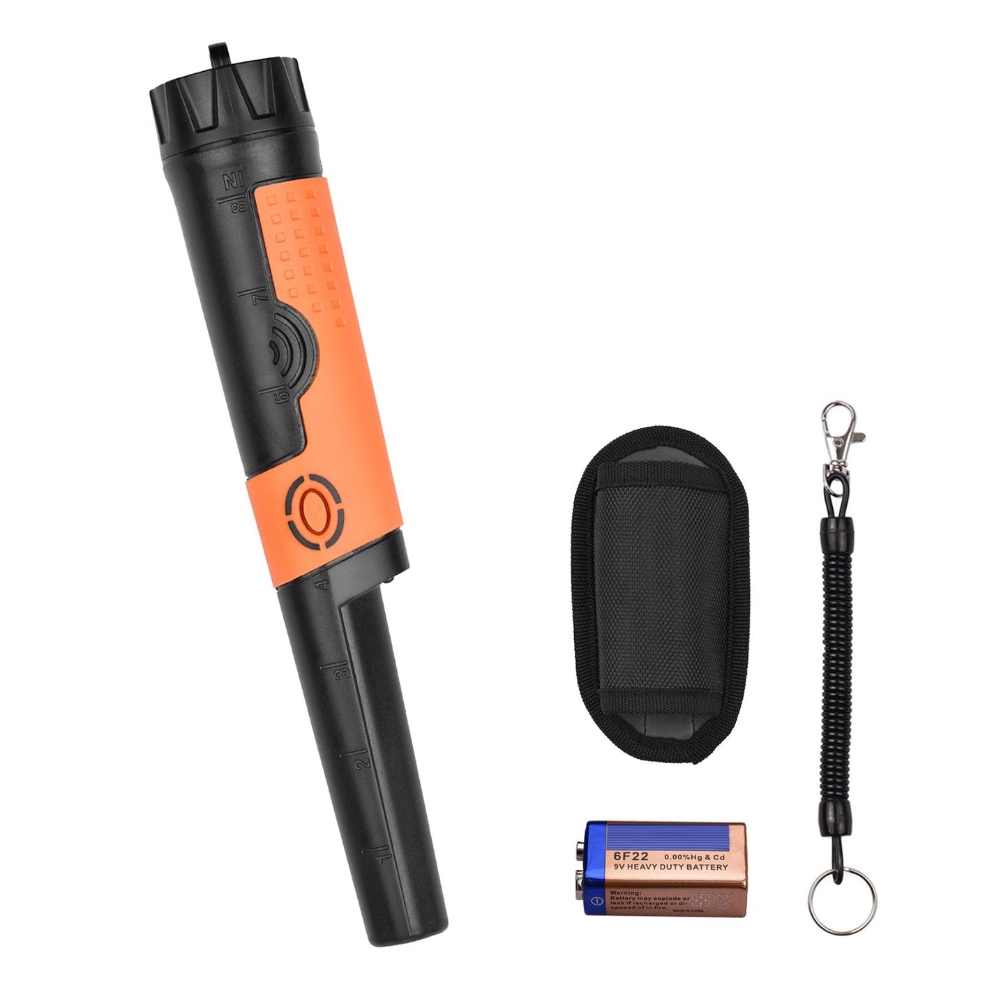 Metal Detector Pinpointer IP68 Waterproof Treasure Pinpointing Finder Accessories Buzzer Vibration with Holster