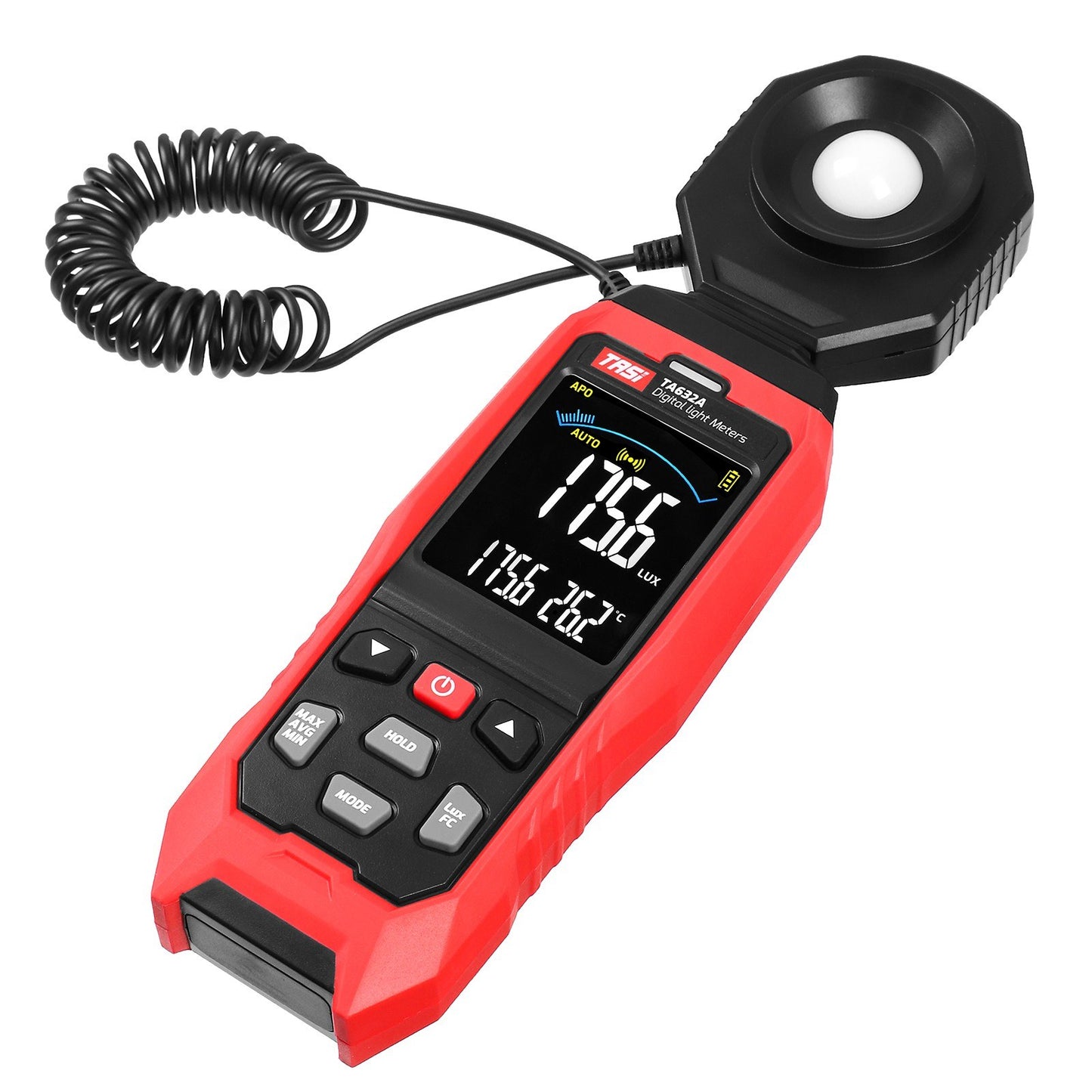 TASI TA632A 0-200000 Lux LCD Digital Light Meter Mini Lux Meter Handheld Illuminometer Luminometer Photometer Luxmeter