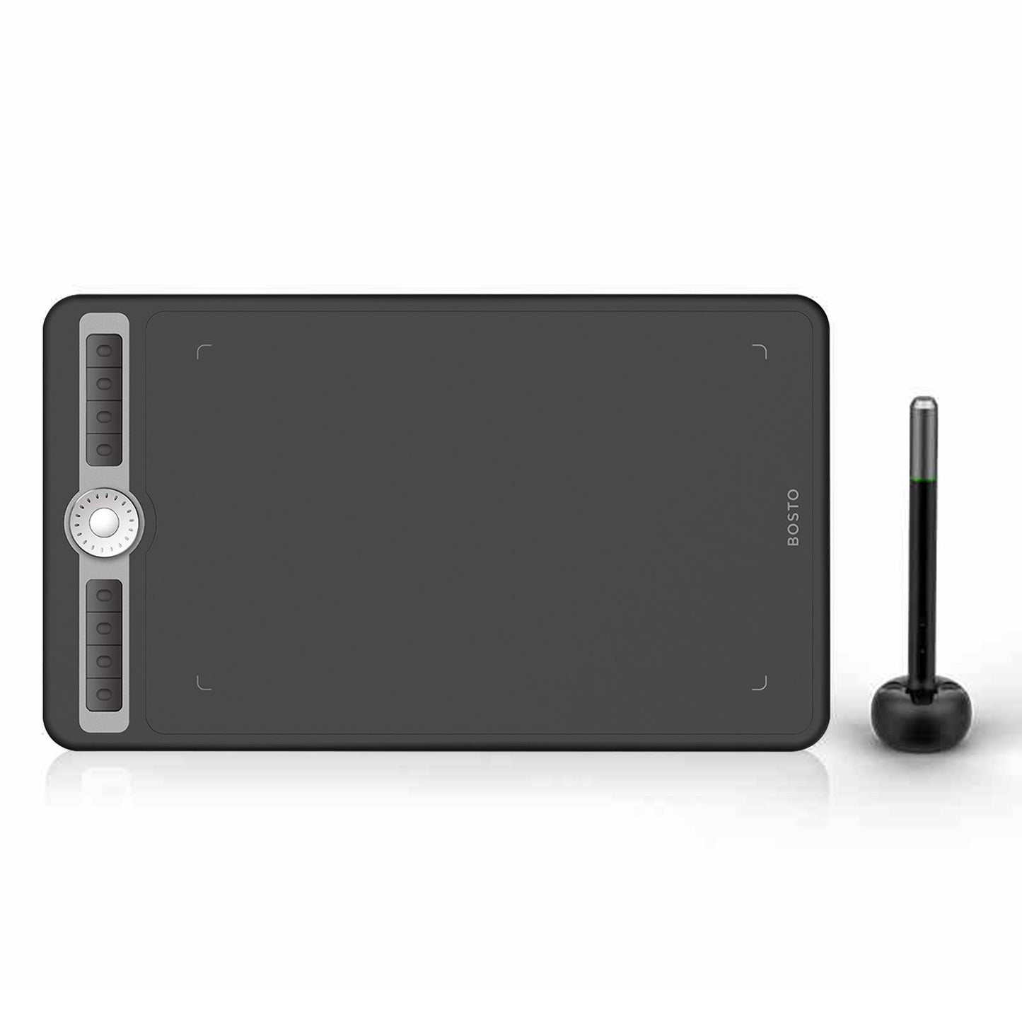 BOSTO T1060 10 x 6 inch 8192 Levels Pressure Digital Art Graphic Drawing Tablet with Battery-free Stylus and 10 Pen Nibs for Drawing Designing Teaching Online Course