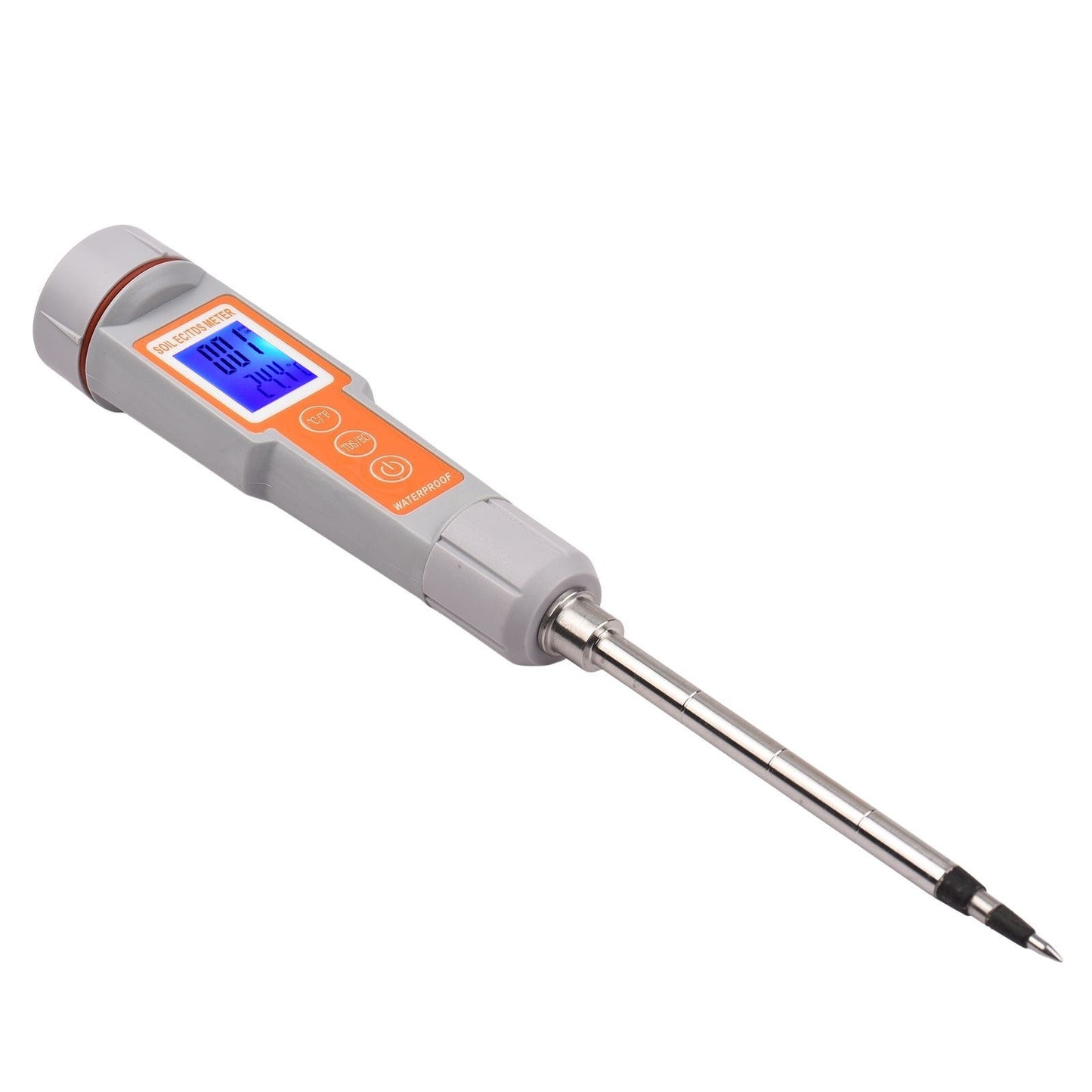3 in 1 Soil Tester Backlight Screen EC/TDS/Temperature Digital Soil Test Probe Meter Portable Soil Salinity Tester for Greenhouse Garden Farm Orchard