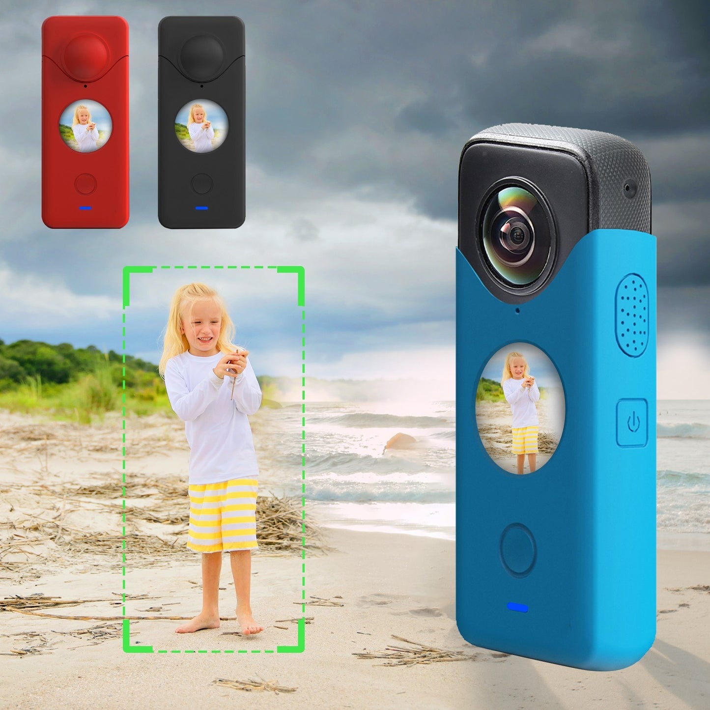 Silicone Sleeve Case for Insta360 ONE X2 Action Camera Accessory - Blue