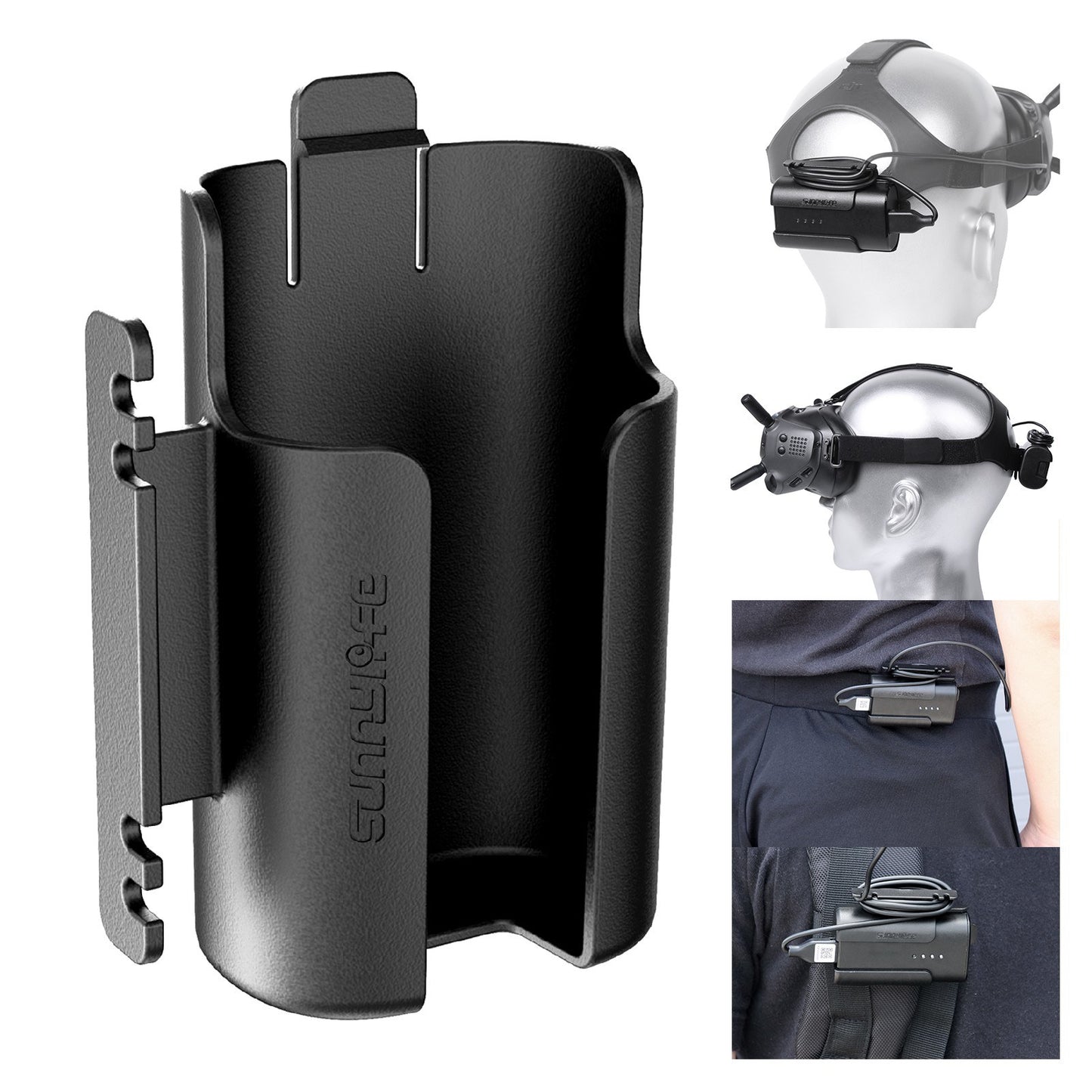 Battery Bracket with Cable Holder for DJI FPV Goggles V2 Battery Clip Holder Battery Cover Protector