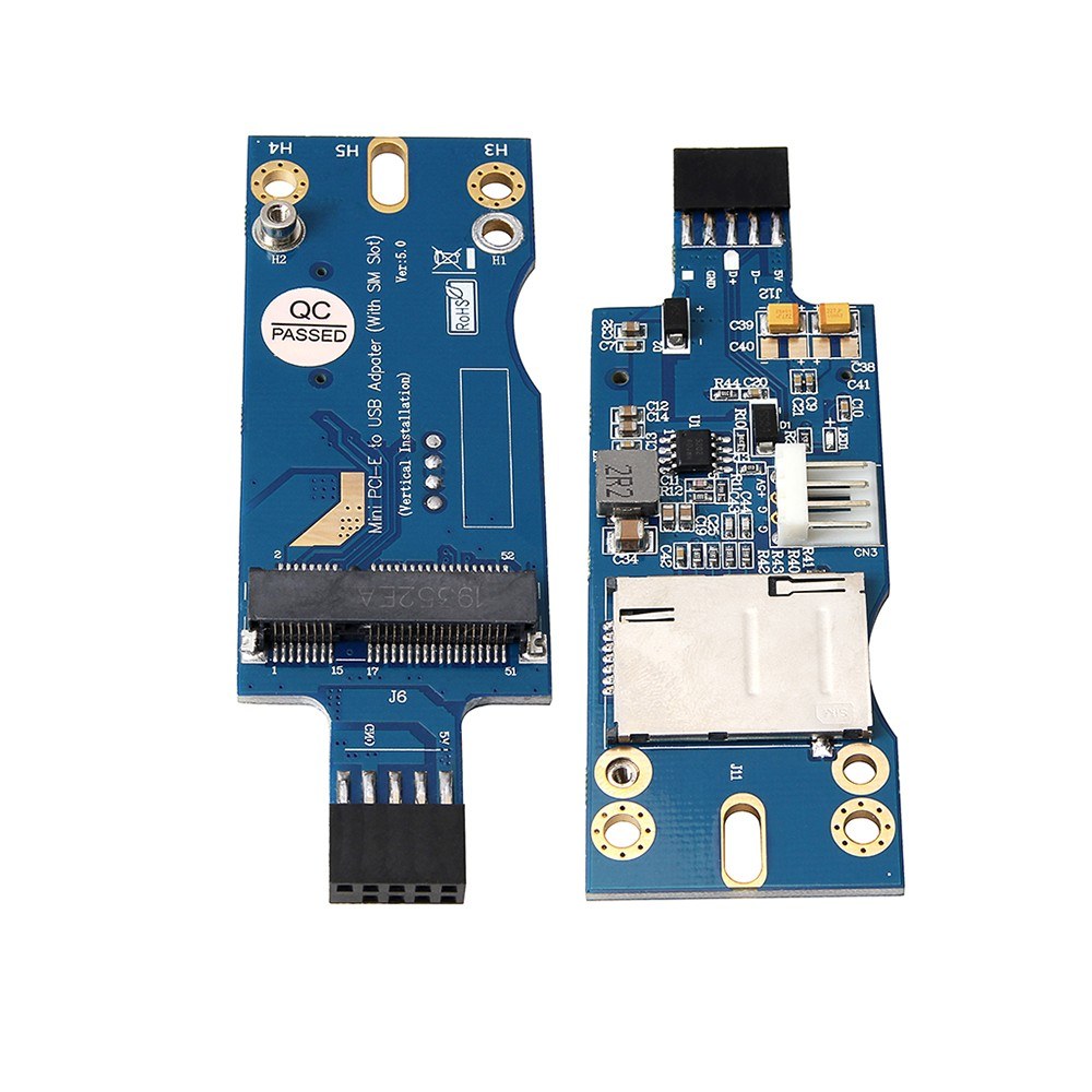Mini PCI-E to USB Adapter Card 3G/4G Module Converter Adapter Card with SIM Card Slot LED Indicator Light Vertical Installation