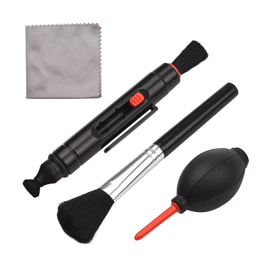 Andoer Professional Camera Cleaning Kit with Lens Dust Blower + Cleaning Pen + Brush + Microfiber Lens Cleaning Cloth for Camera Optics