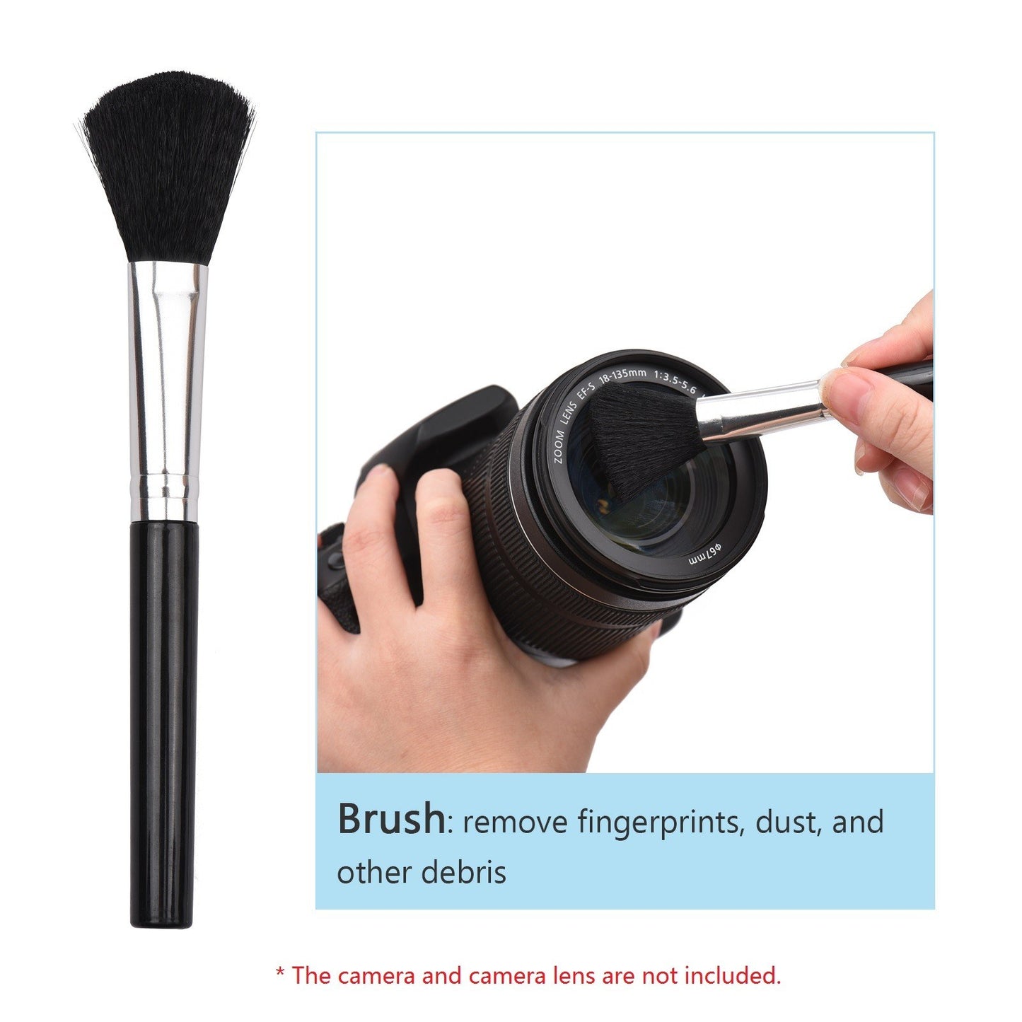 Andoer Professional Camera Cleaning Kit with Lens Dust Blower + Cleaning Pen + Brush + Microfiber Lens Cleaning Cloth for Camera Optics