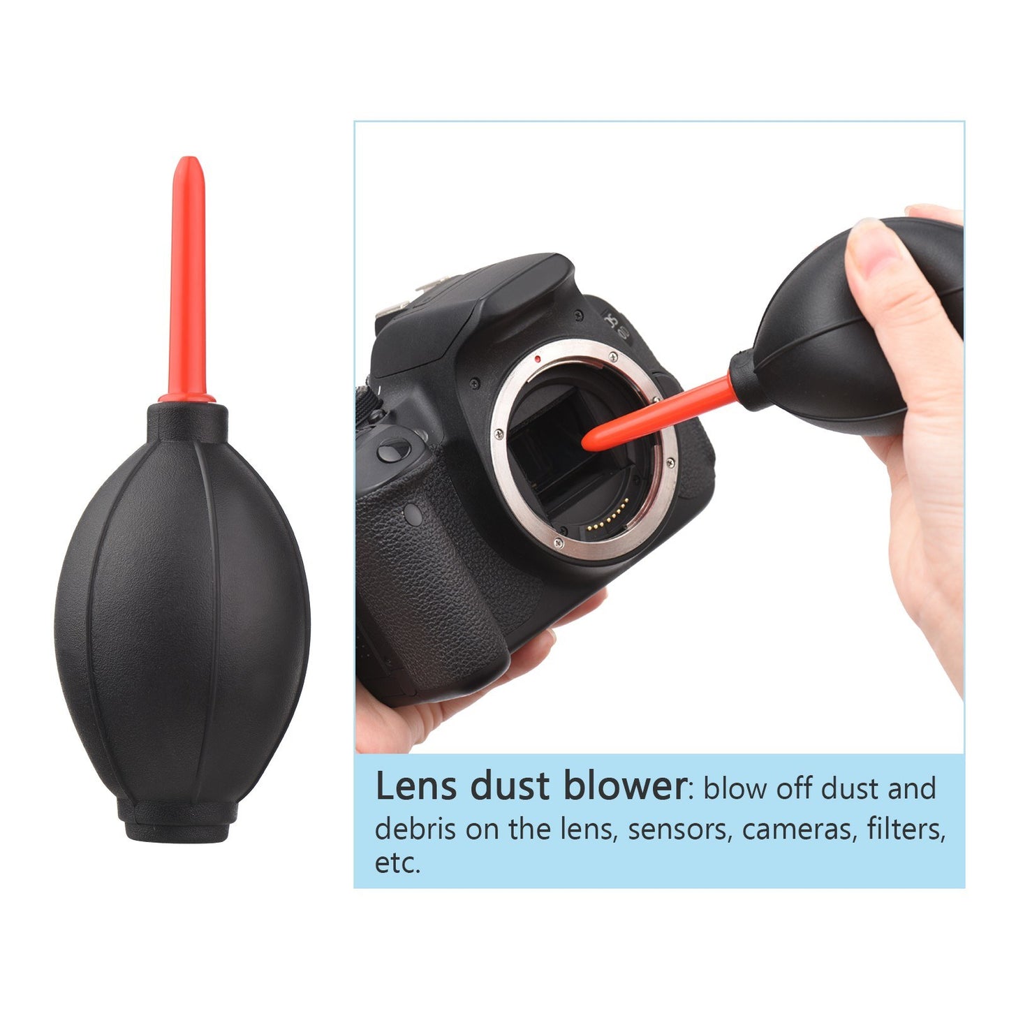 Andoer Professional Camera Cleaning Kit with Lens Dust Blower + Cleaning Pen + Brush + Microfiber Lens Cleaning Cloth for Camera Optics