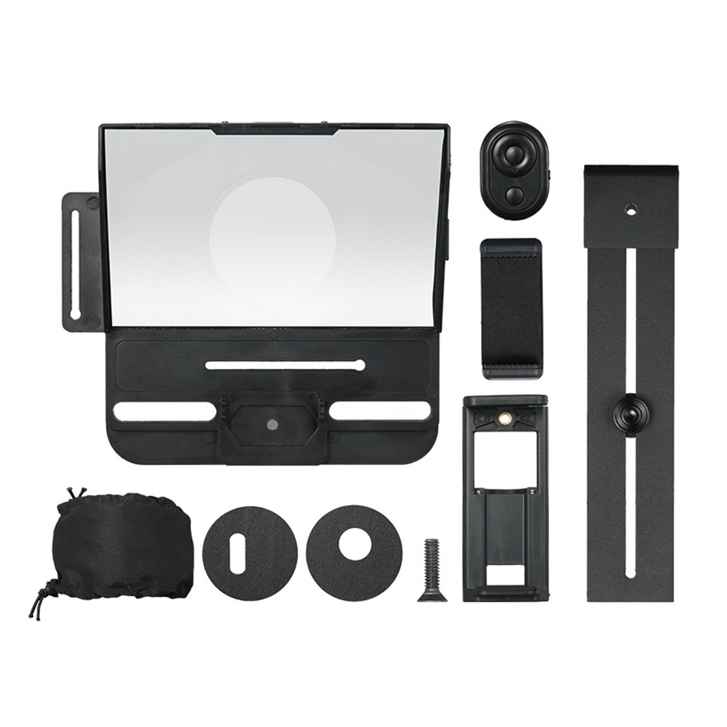 Portable Phone DSLR Camera Mini Teleprompter Tablet Smartphone Prompter for Video Recording Live Streaming Interview Speech