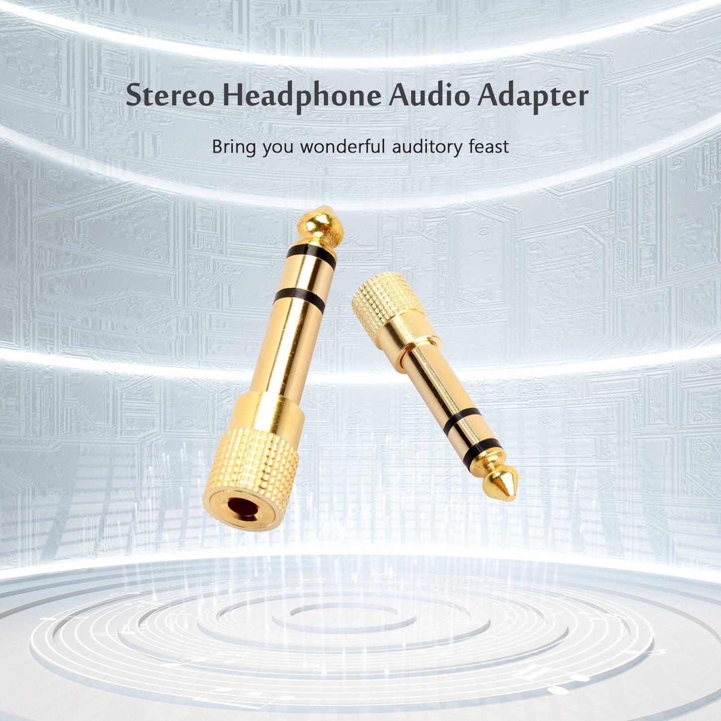 10Pcs 6.35mm 1/4inch Male to 3.5mm 1/8inch Female Stereo Headphone Audio Adapter Gold Plated Headphone Jack Plug for Amp Guitar Mixer