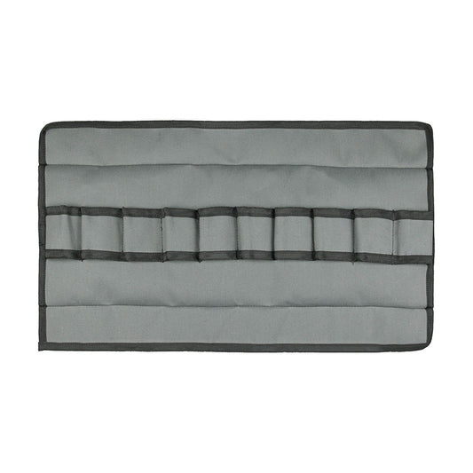 Tool Roll Bag Multi-Purpose Tool Roll Up Bag Canvas Garden Bag Organizer Bucket with 10 Pockets - Grey