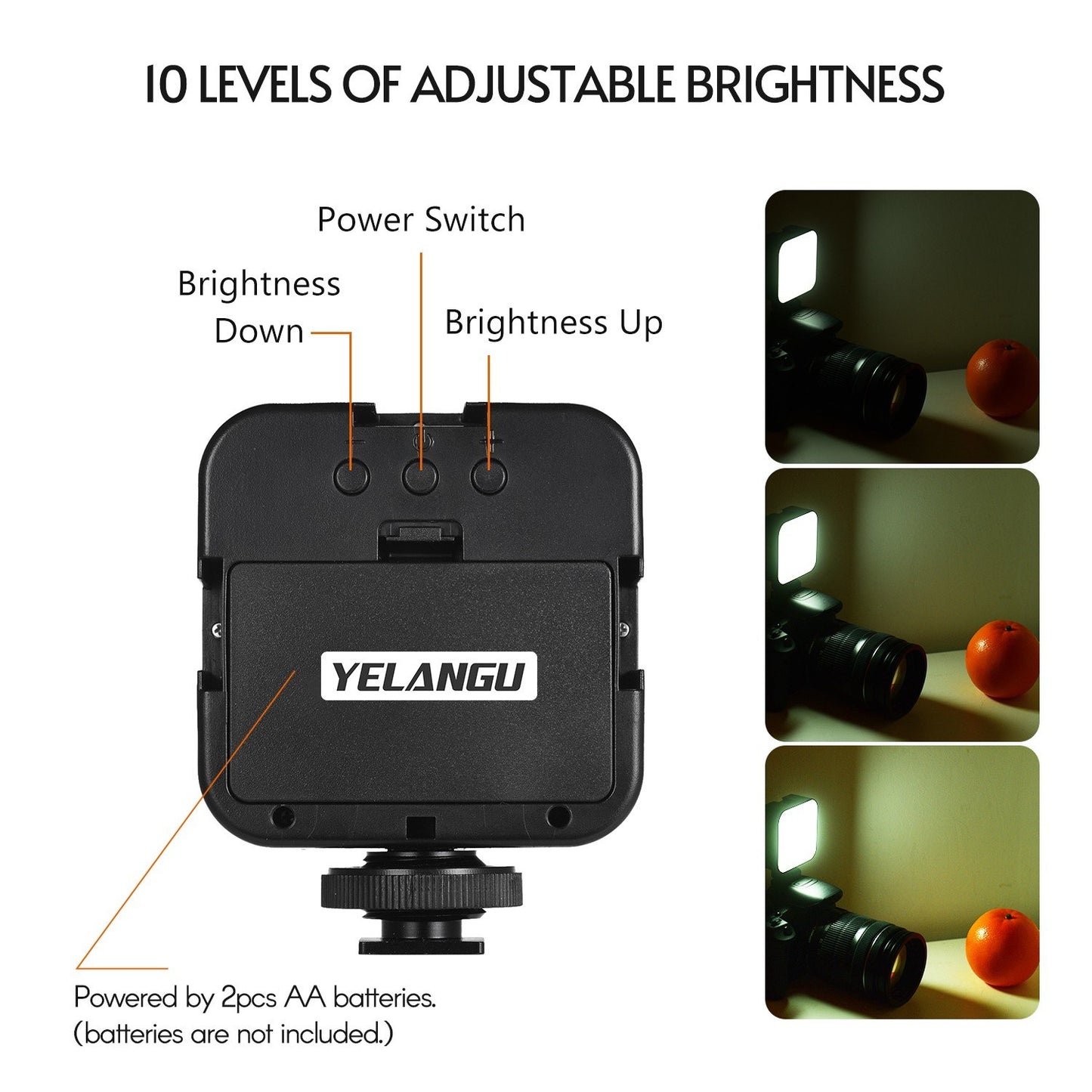 YELANGU Smartphone Hand Grip Stabilizer Handheld Vlogging Holder Mount 40mm-85mm Width with Microphone and Mini LED Light