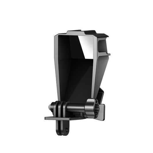 Uniqkart GP-5 Vlog Selfie Mirror Camera Flip Screen with 3 Cold Shoe Bracket Microphone Mount for GoPro 5/6/7/8