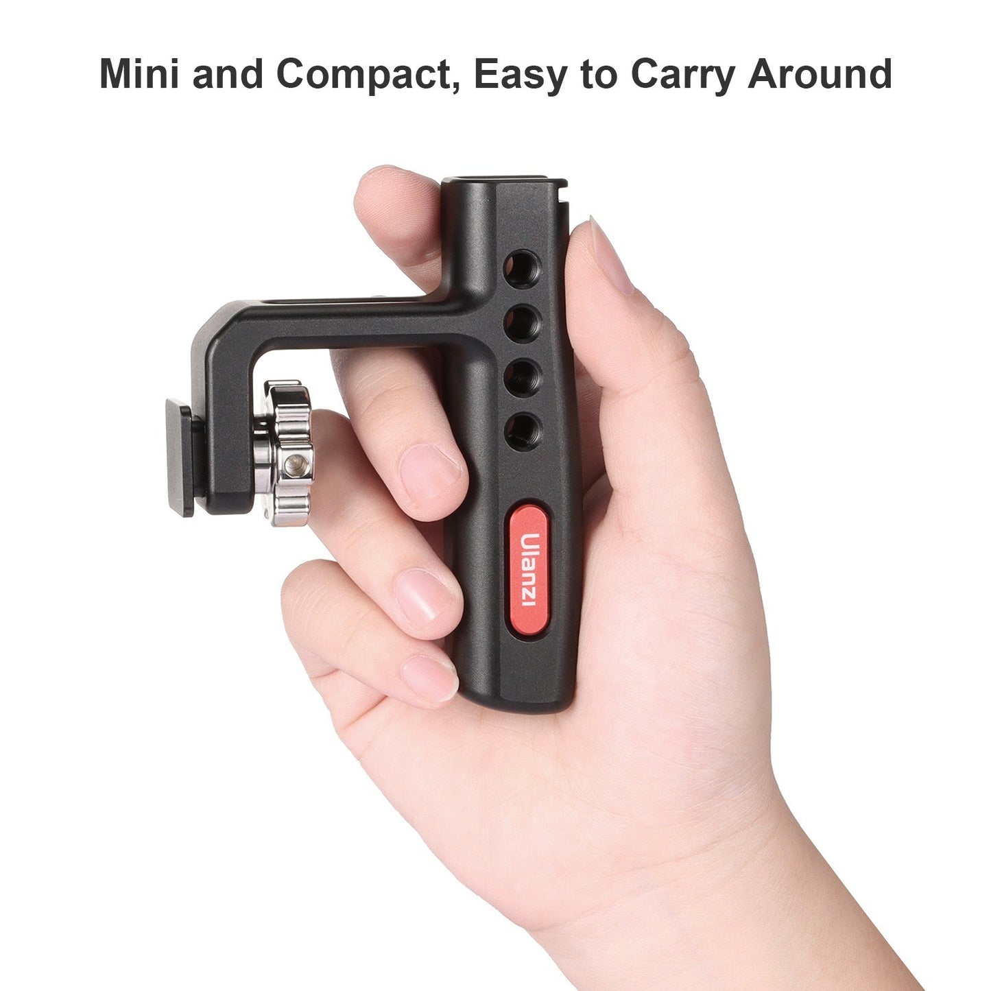 Uniqkart R071 Aluminum Alloy Camera Top Handle Grip 1/4 Inch Screw Cold Shoe Mount for Canon Nikon Sony DSLR Camera