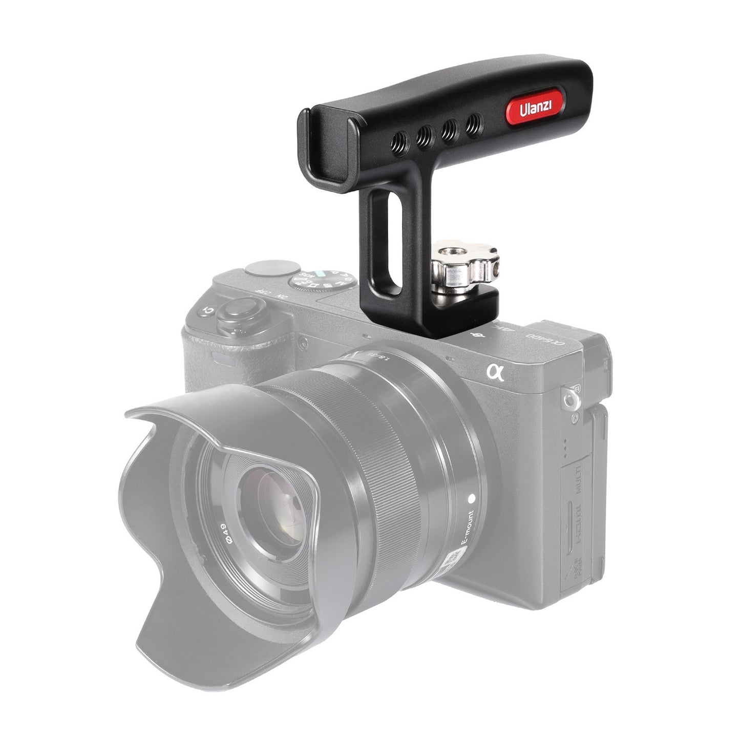 Uniqkart R071 Aluminum Alloy Camera Top Handle Grip 1/4 Inch Screw Cold Shoe Mount for Canon Nikon Sony DSLR Camera