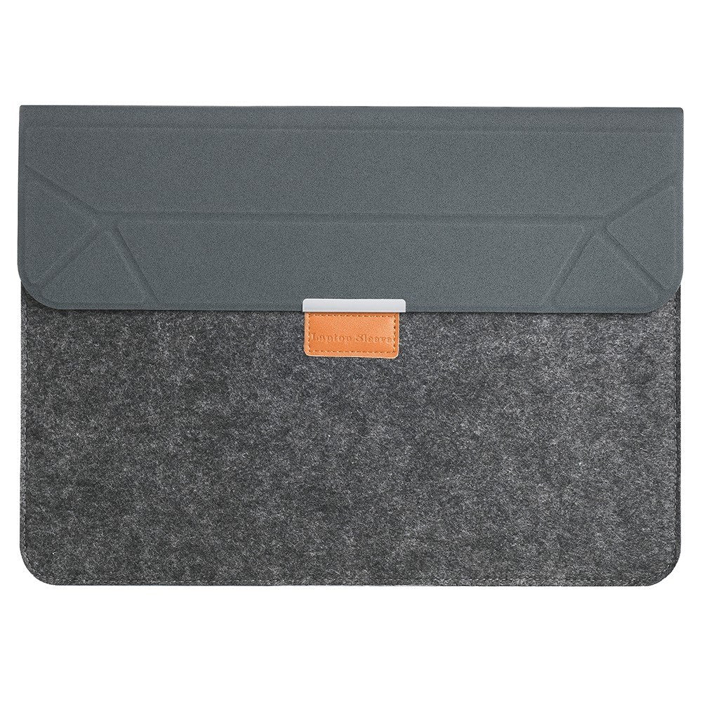 Portable 3-in-1 Laptop Bag+Cooling Bracket+Mouse Pad Scratch-proof Wear-resistant Bag for 13.3-14 inch Laptop - Dark Grey
