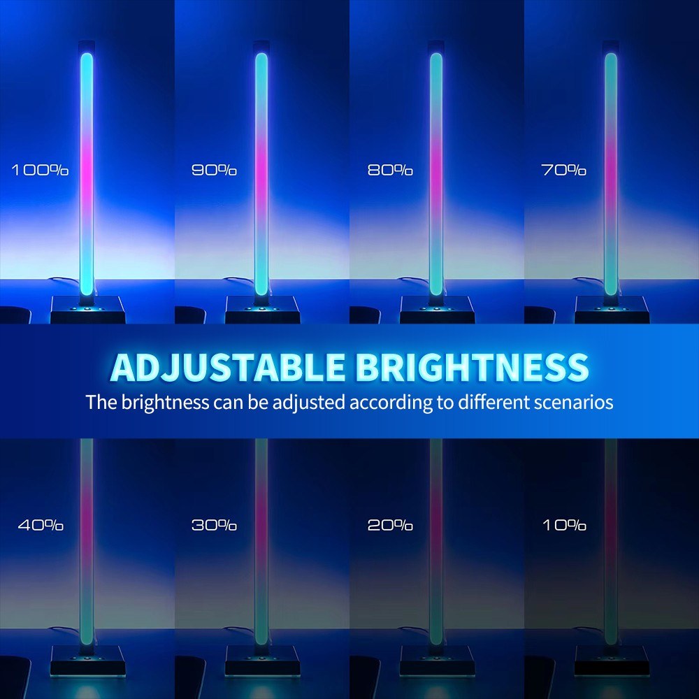 2Pcs/Set Smart RGB Desktop Lamp Pickup Atmosphere Music Rhythm Light Bar Support APP Control for Living Room Bedroom Party
